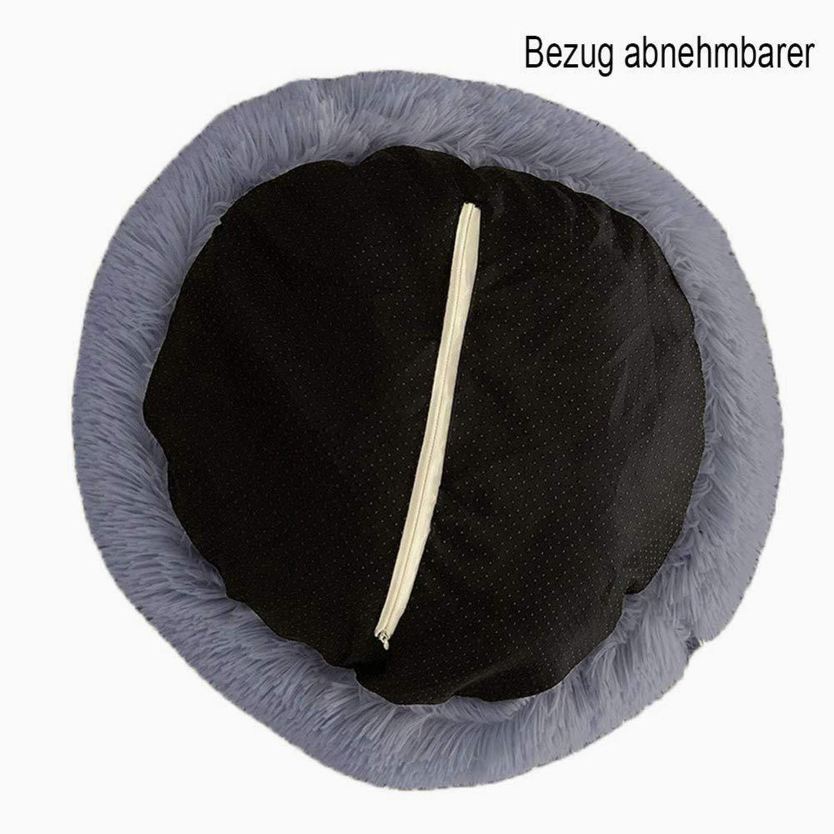 Flauschiges Hundebett Dunkelgrau 100cm – Abnehmbar & Waschbar