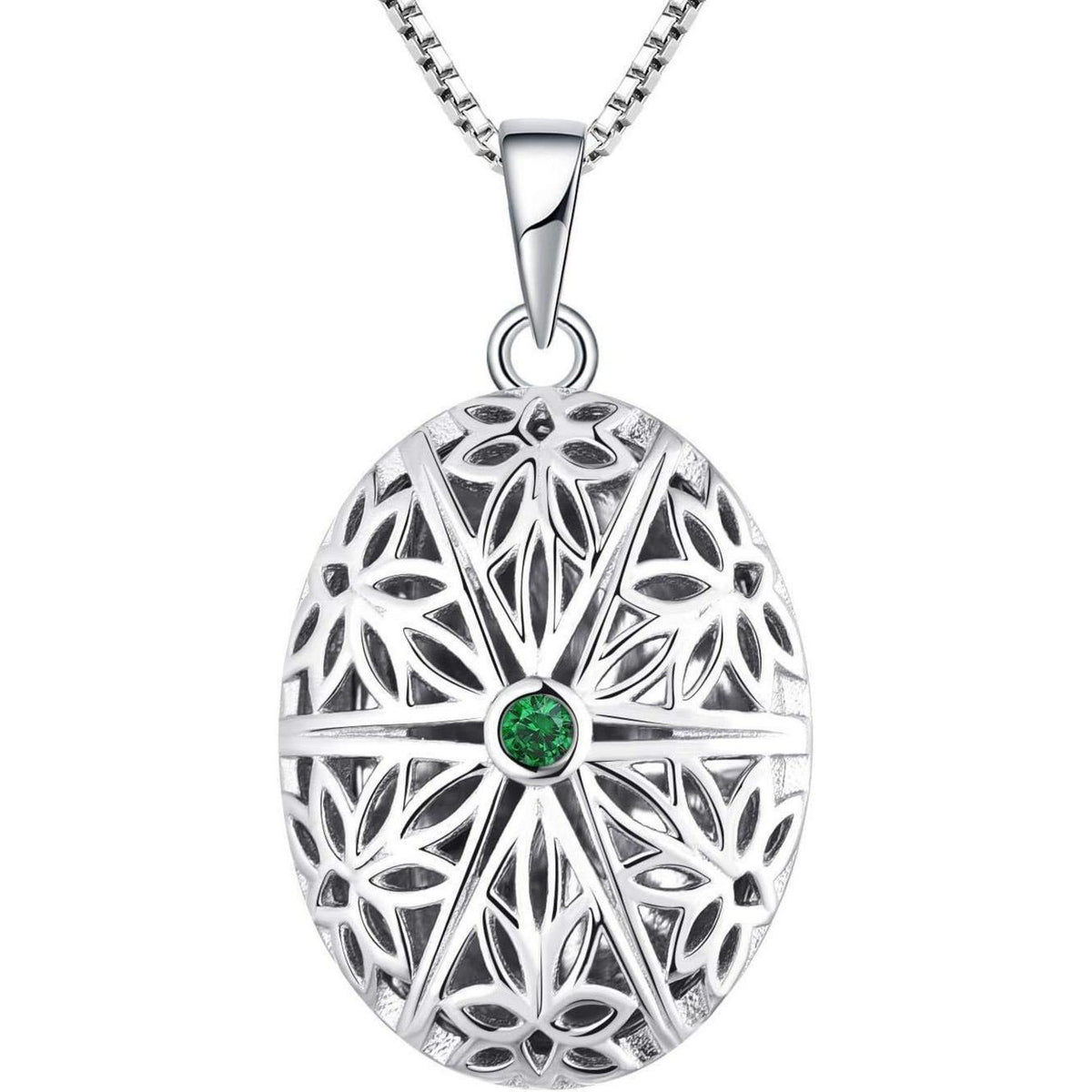 Personalisiertes Foto Medaillon 925 Sterling Silber Kette Damen
