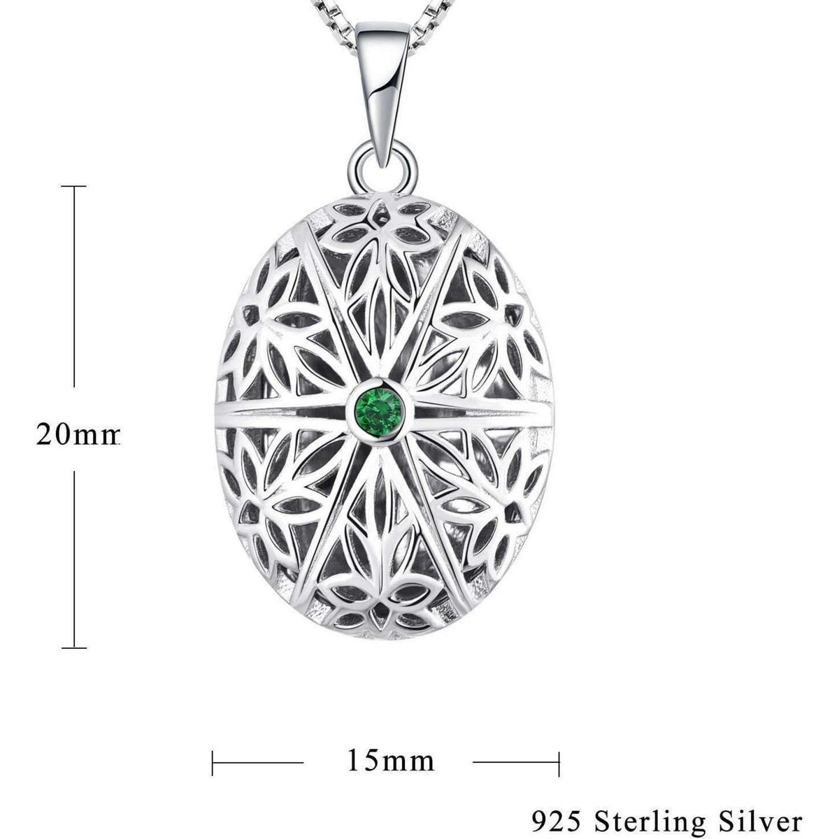 Personalisiertes Foto Medaillon 925 Sterling Silber Kette Damen