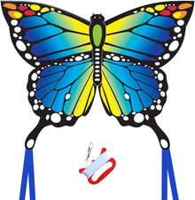 Schmetterling Drachen Kite 120x95cm mit Langen Schwänzen