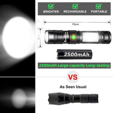 LED Taschenlampe Extrem Hell 2000 Lumen Wiederaufladbar Mini