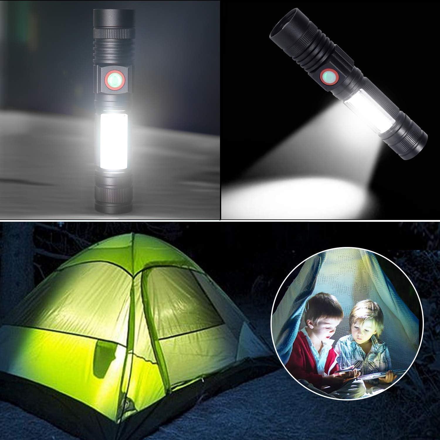 LED Taschenlampe Extrem Hell 2000 Lumen Wiederaufladbare Arbeitsleuchte Mini Magnet Flashlight Handlampe