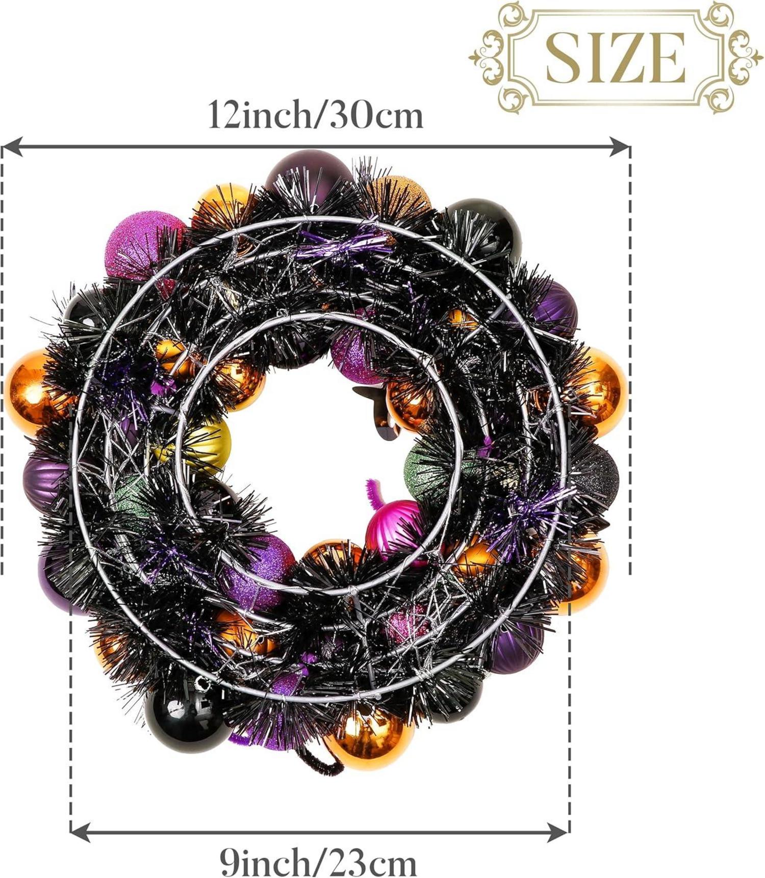 Halloween Deko Kranz Ø30cm LED Licht Party Wand Haustür Festtagsstimmung