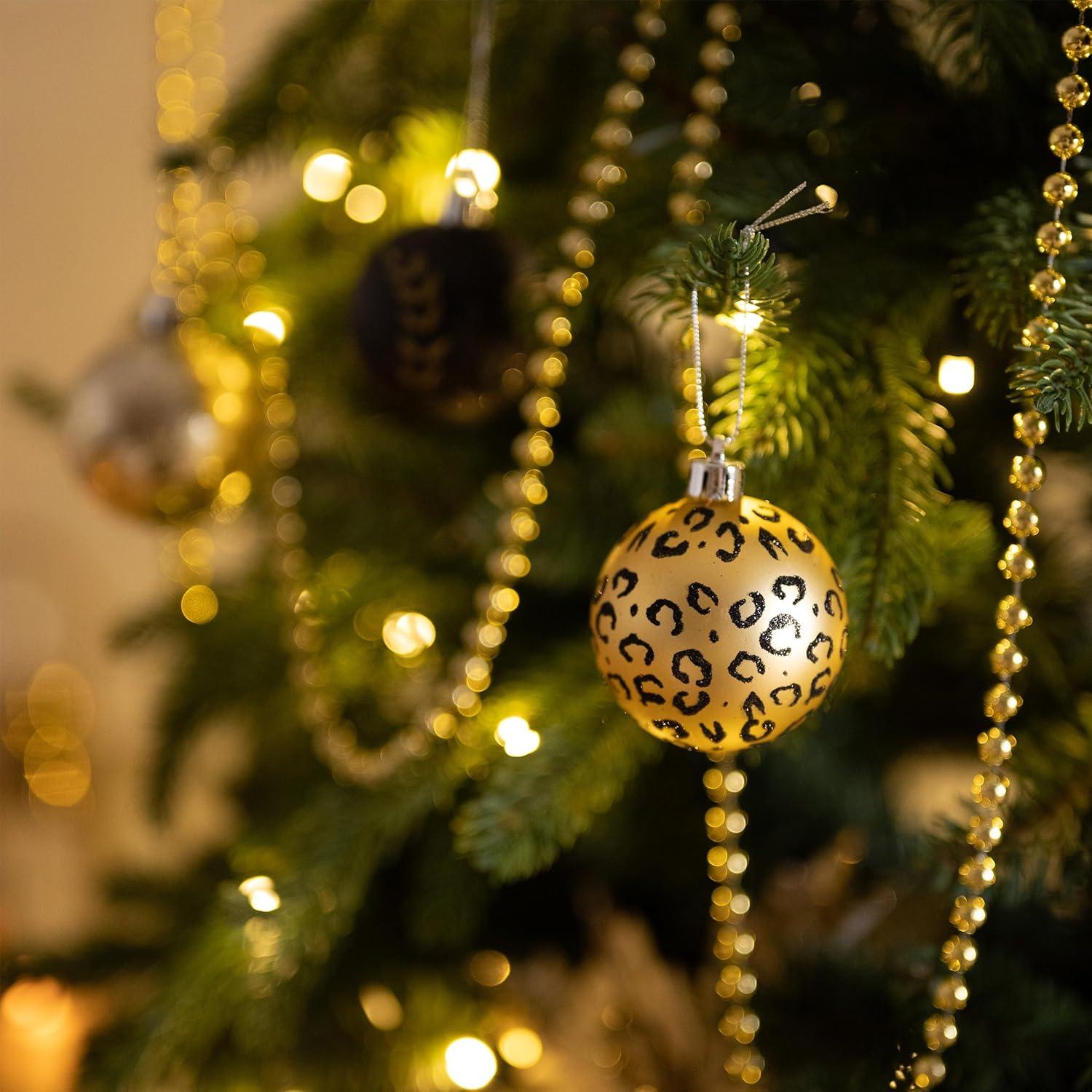 Goldene Weihnachtskugeln 9 Stücke Kunststoff Christbaumschmuck