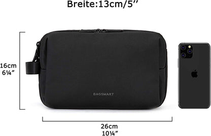 Kulturtasche Herren Reise Kulturbeutel Doppelter Reißverschlussöffnung