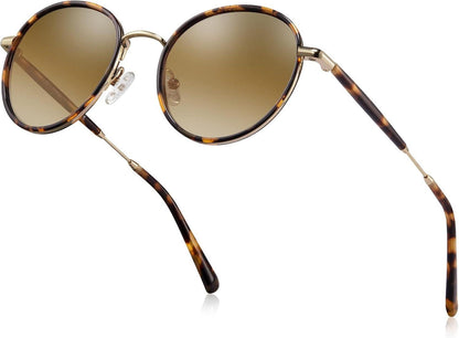 Polarisierte UV400 Sonnenbrille Retro Runde Brille Blaulichtfilter