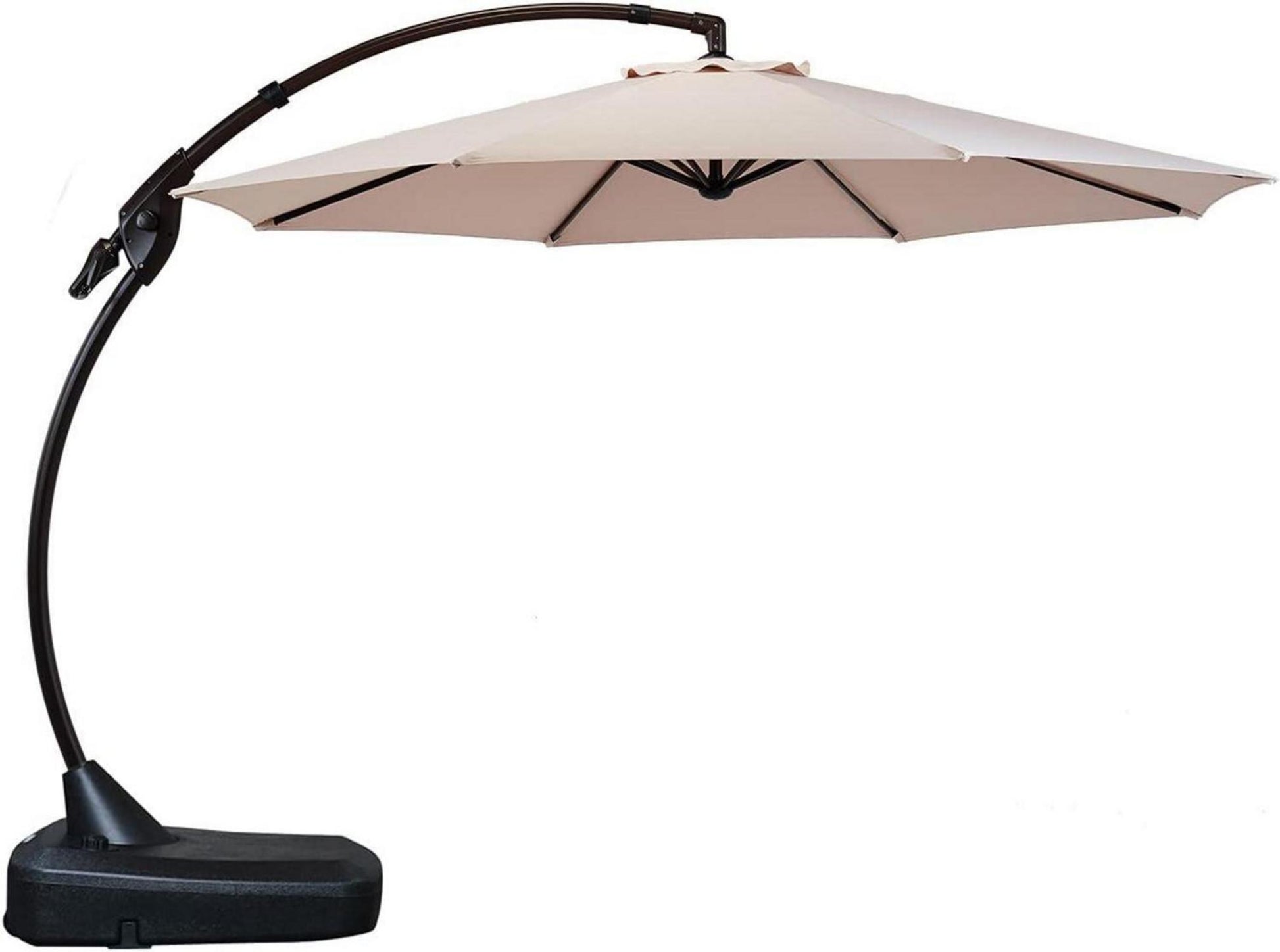 Sonnenschirm mit Schirmständer und Volant 350cm UPF