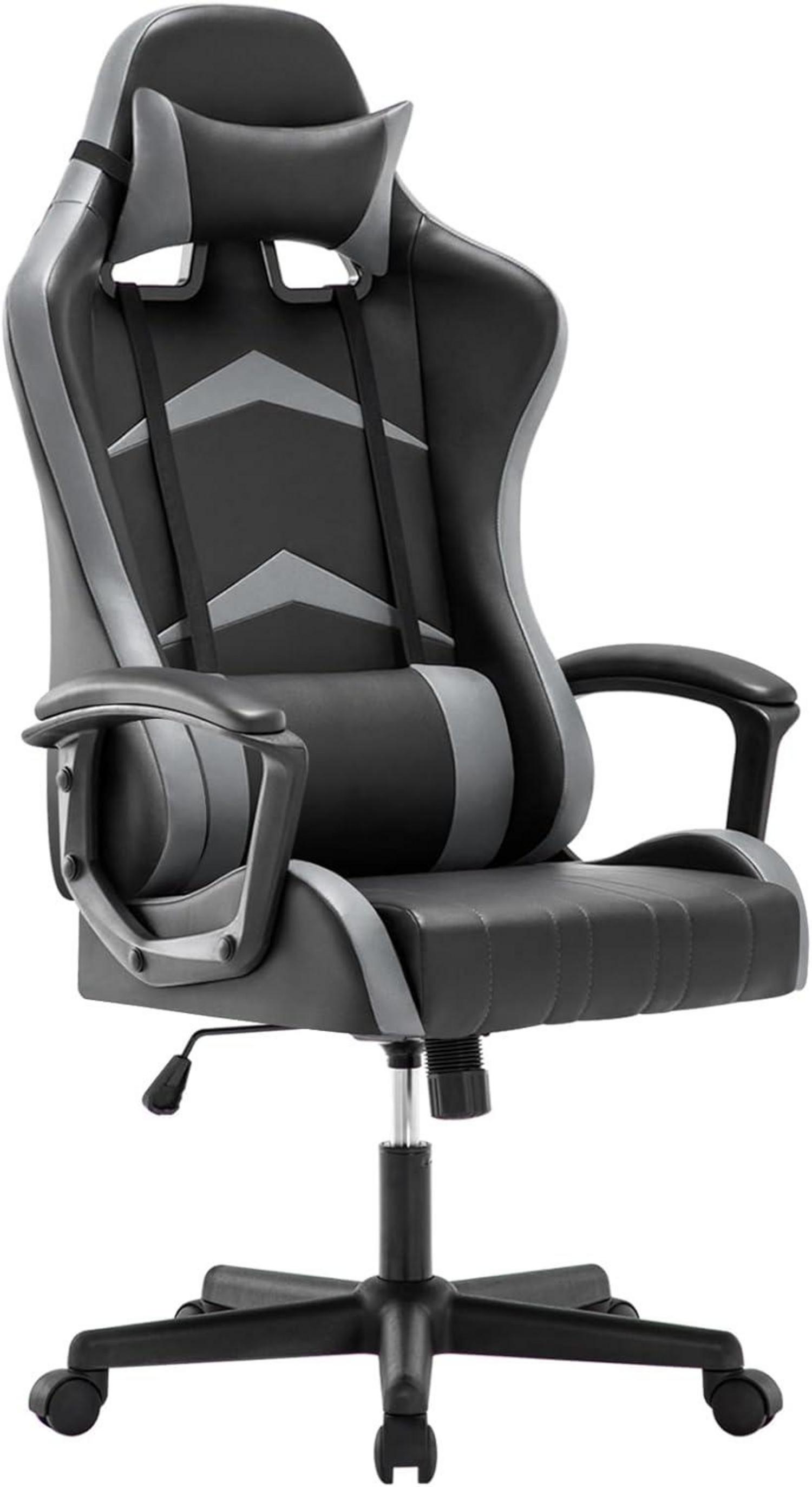 Gaming Stuhl mit Verstellbarem Kopfkissen und