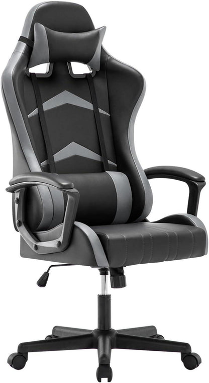 Gaming Stuhl mit Verstellbarem Kopfkissen und