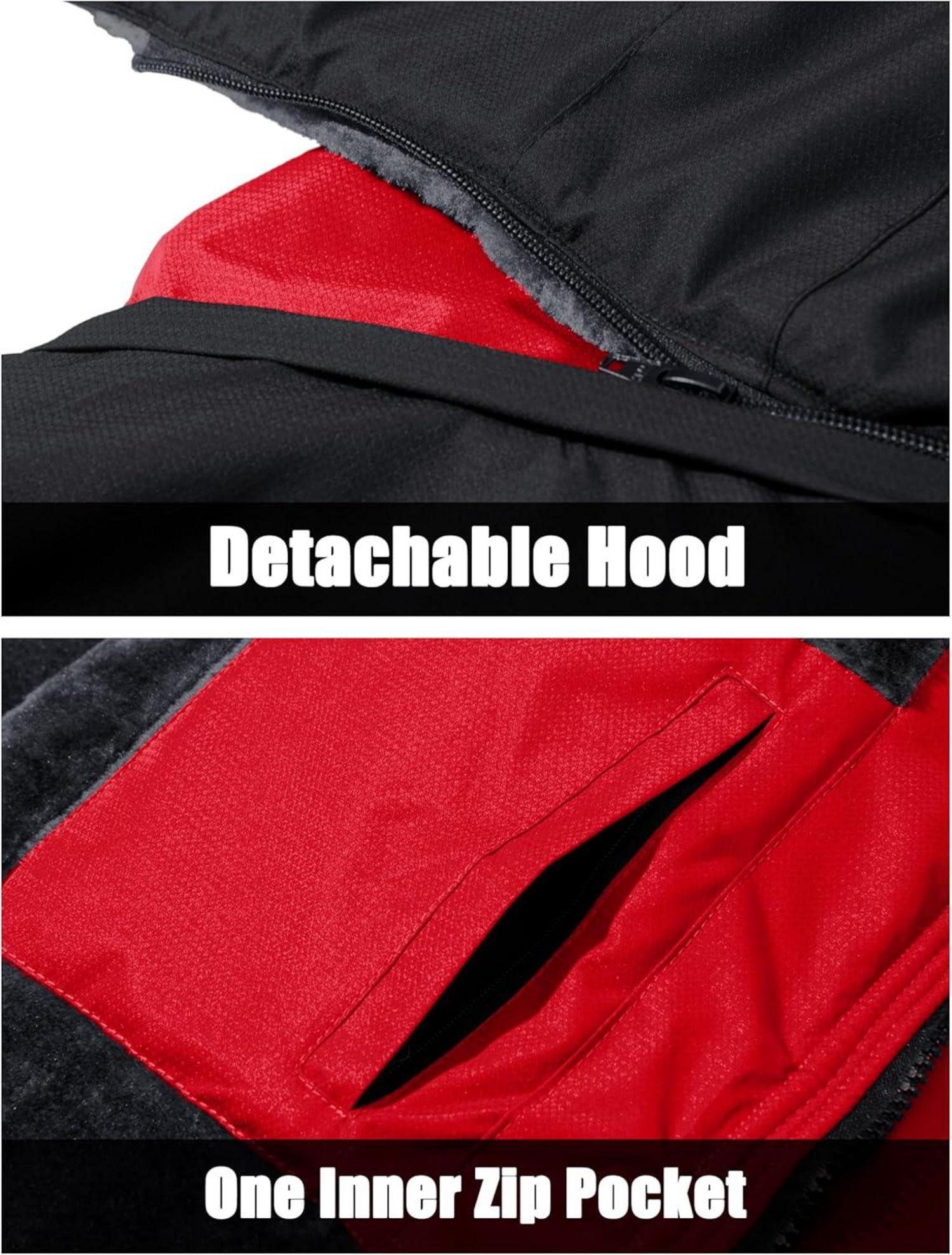 Herren Winter Skijacke Fleece Gefüttert Outdoor Jacke Wasserdicht