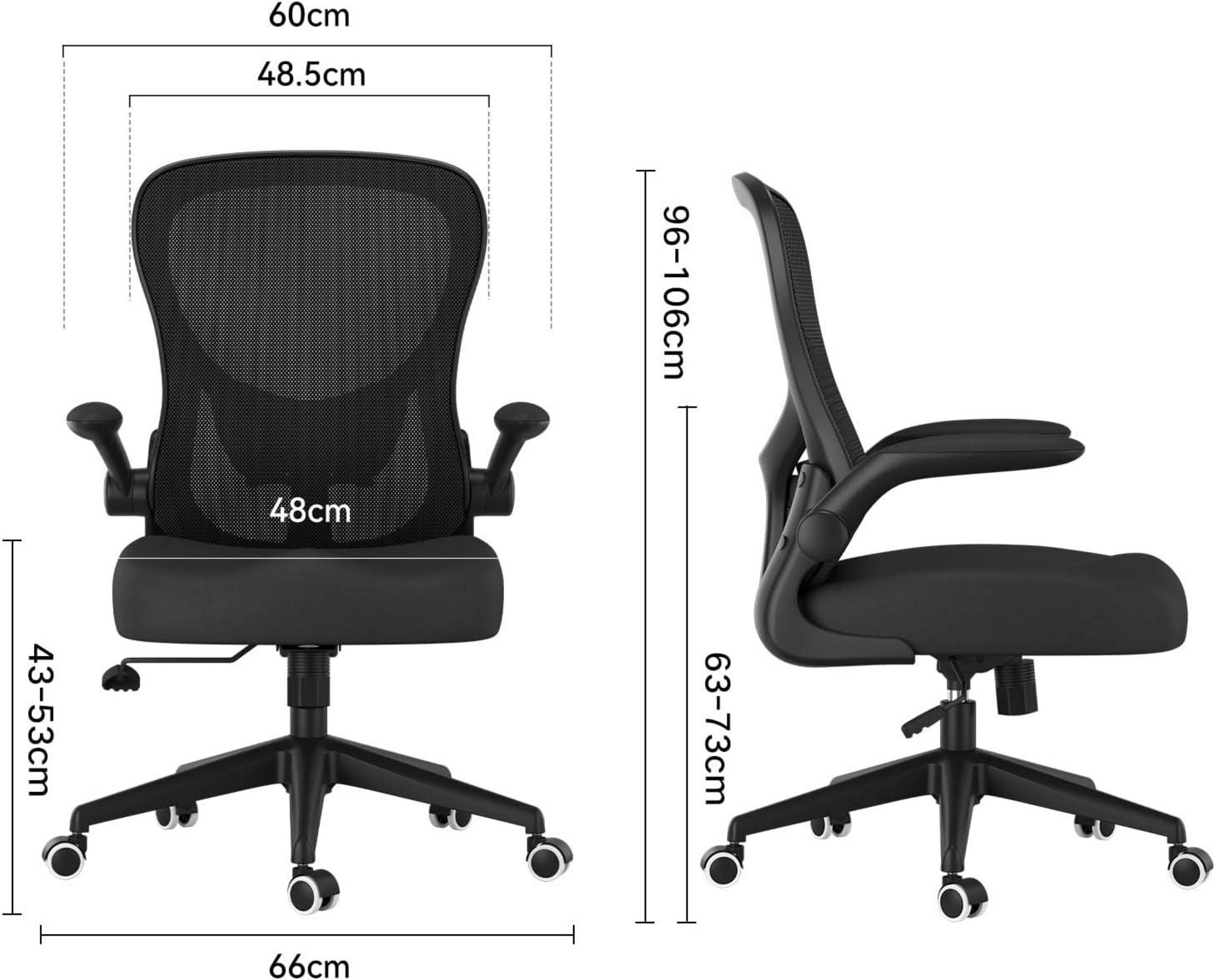 Ergonomischer Bürostuhl mit Armlehne und Lendenwirbelstütze