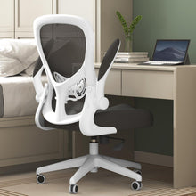 Ergonomischer Bürostuhl Weiß mit hochklappbaren Armlehnen