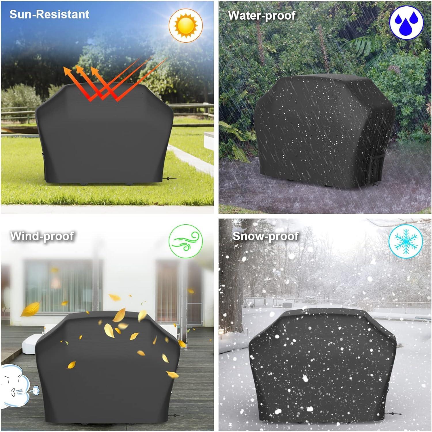 Gasgrill Abdeckhaube Wetterfest BBQ Cover 145x61x117cm UV-beständig Oxford
