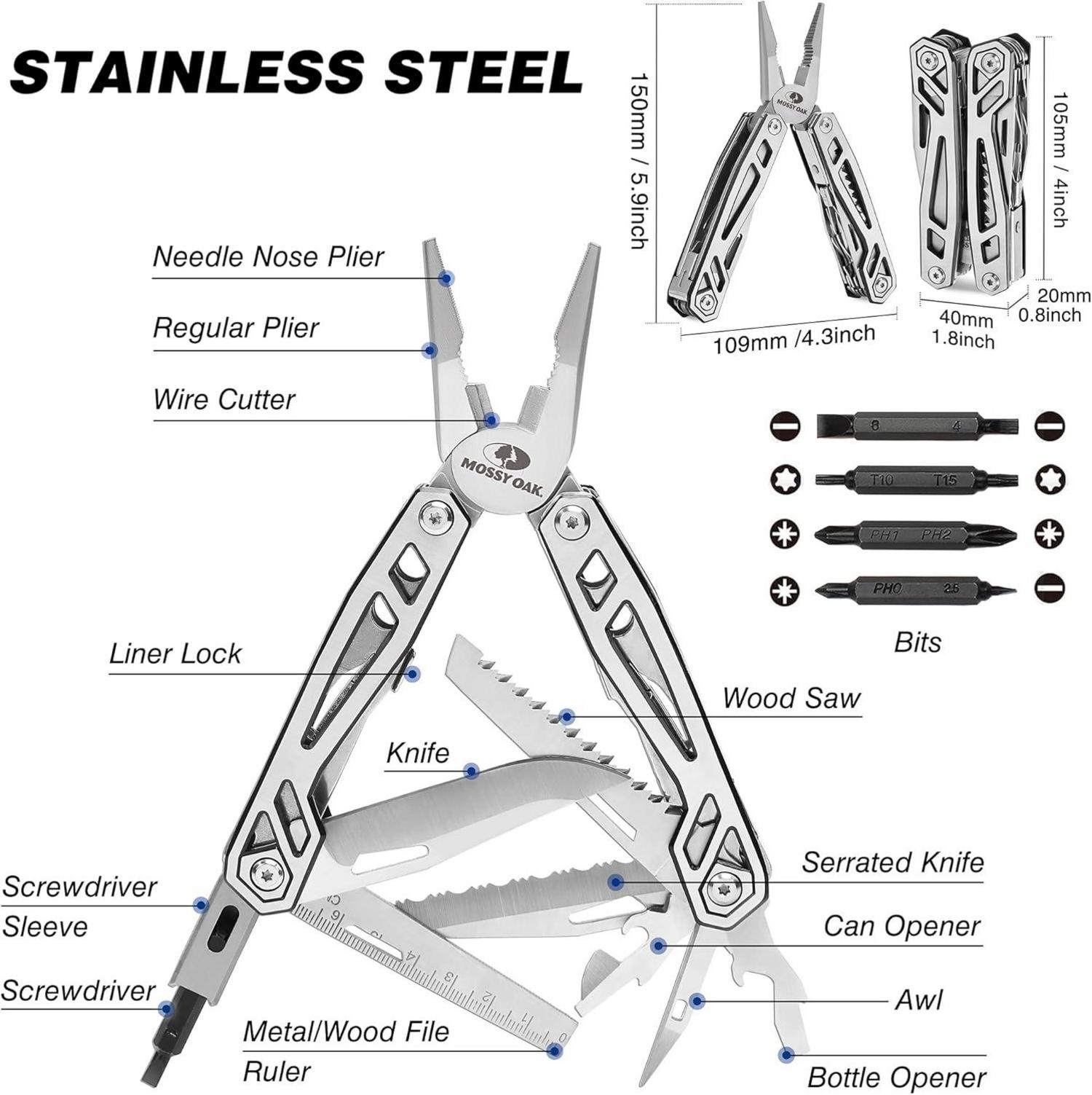Multifunktionszange 21-in-1 Multi-Tool mit Klappmesser und