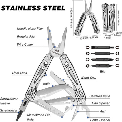 Multifunktionszange 21-in-1 Multi-Tool mit Klappmesser und