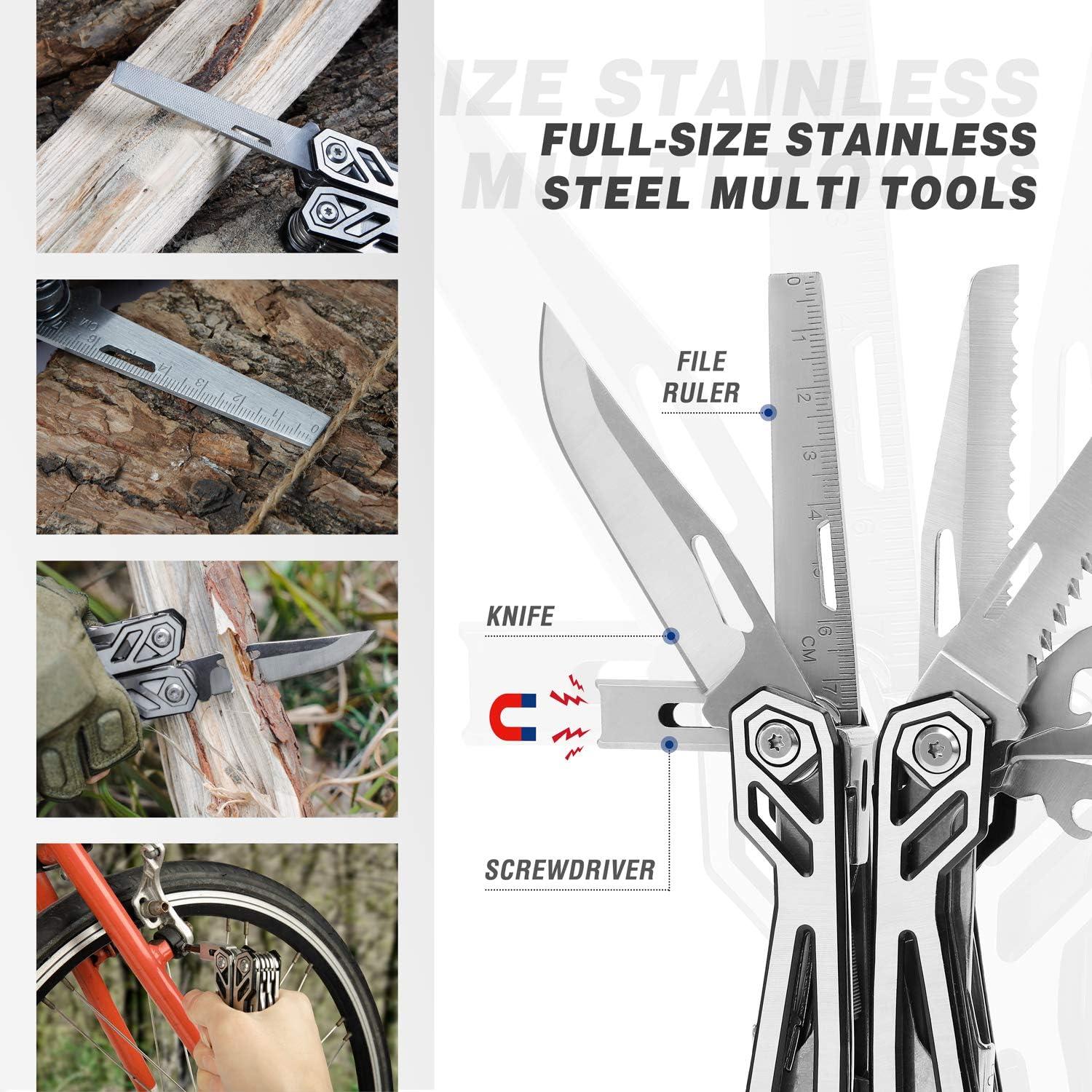 Multifunktionszange 21 in 1 Multi-Tool mit Klappmesser und Tasche
