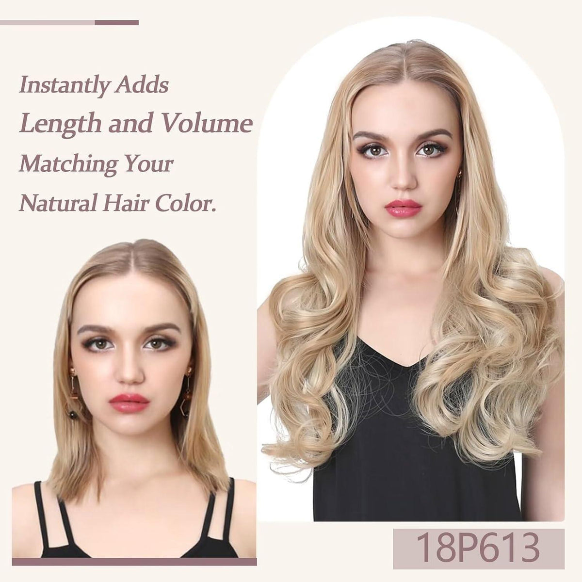 Echthaar Tape Extensions #18/613 Goldblond/Lichtblond 50cm