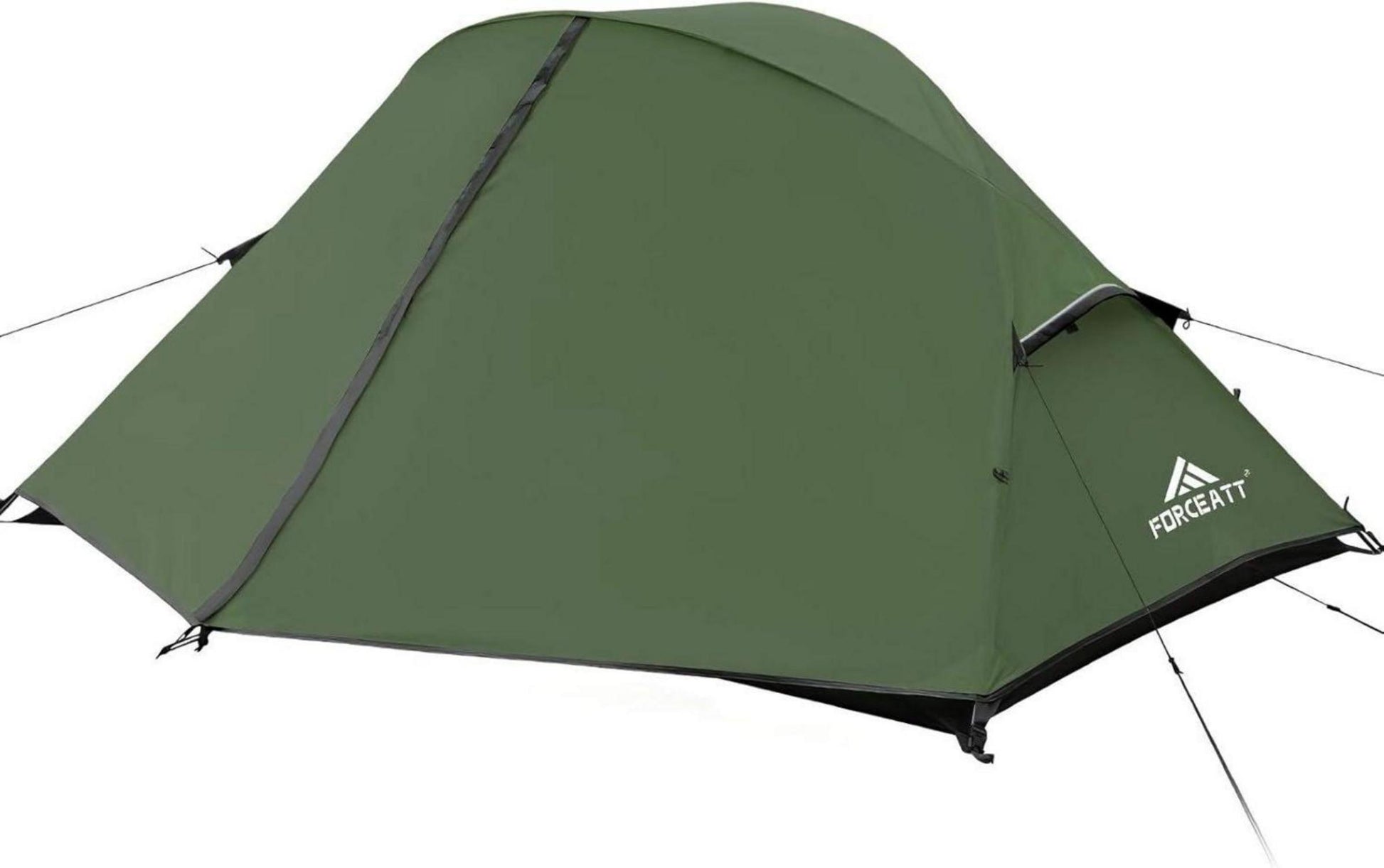 Forceatt Zelt 2-3 Personen 4-Jahreszeiten Camping Rucksackreisen Wandern Outdoor-Aktivitäten Dunkelgrün Schwarz