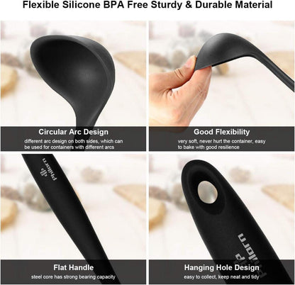 Silikon Küchenutensilien Set 10-teilig Antihaft BPA-frei