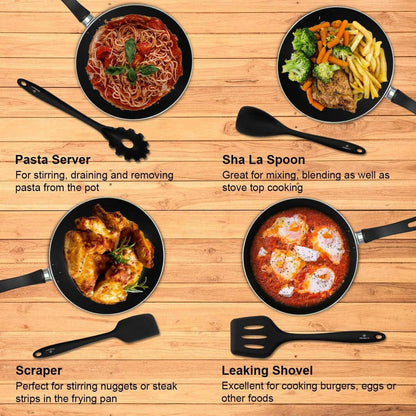 Küchenutensilien Set Silikon 10-teilig Antihaft Hitzebeständig BPA-frei