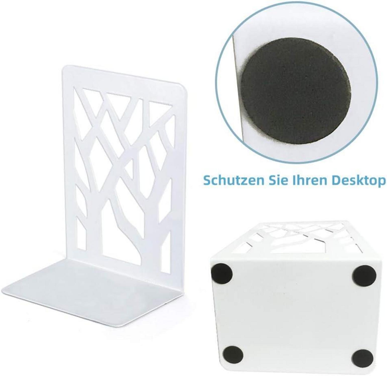 Buchstütze Metall Weiß für Kinder, CD, DVD, Regal - 2