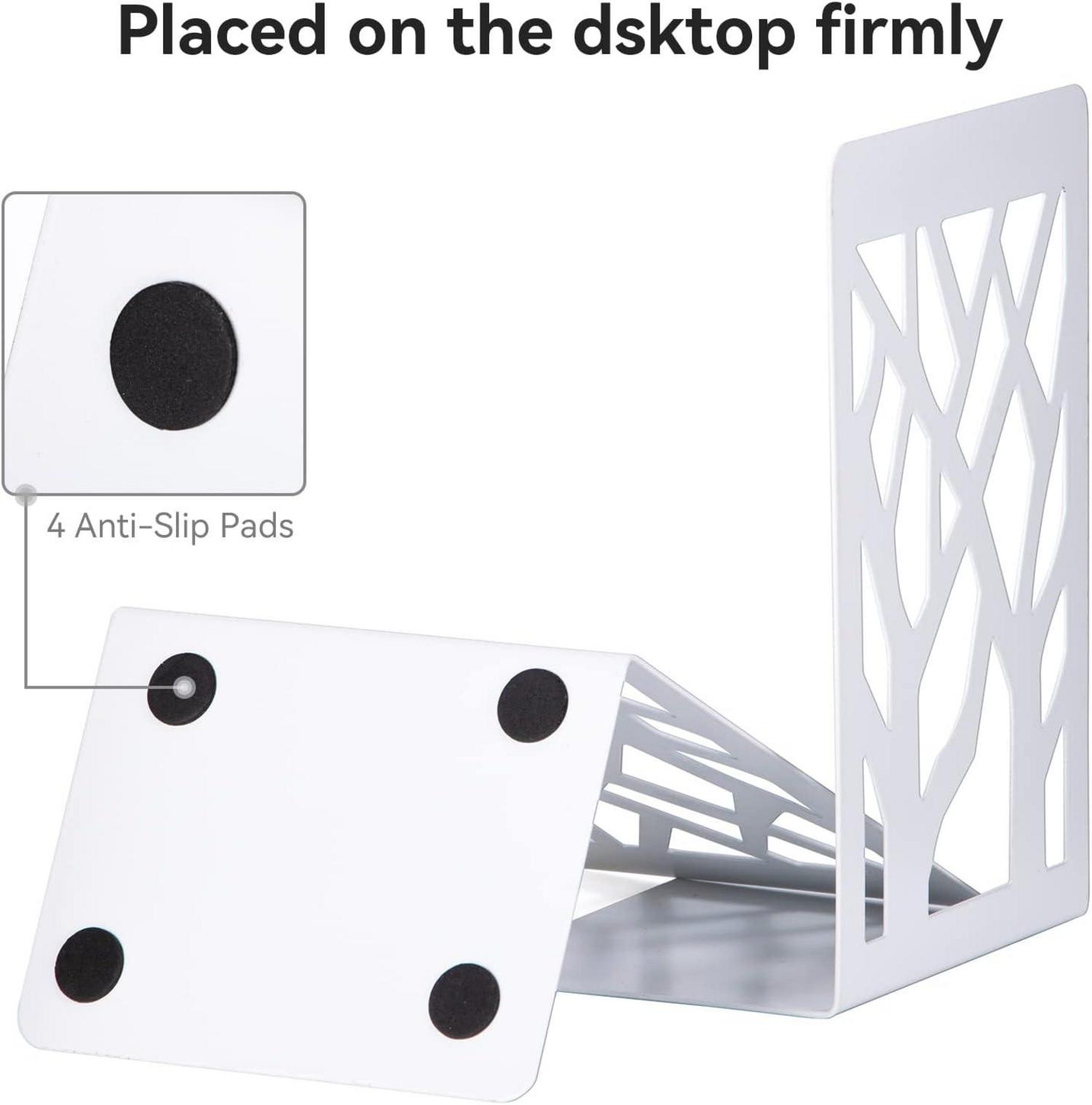 Metallische Buchstützen für Bücher Regal CD DVD, Anti-Rutsch