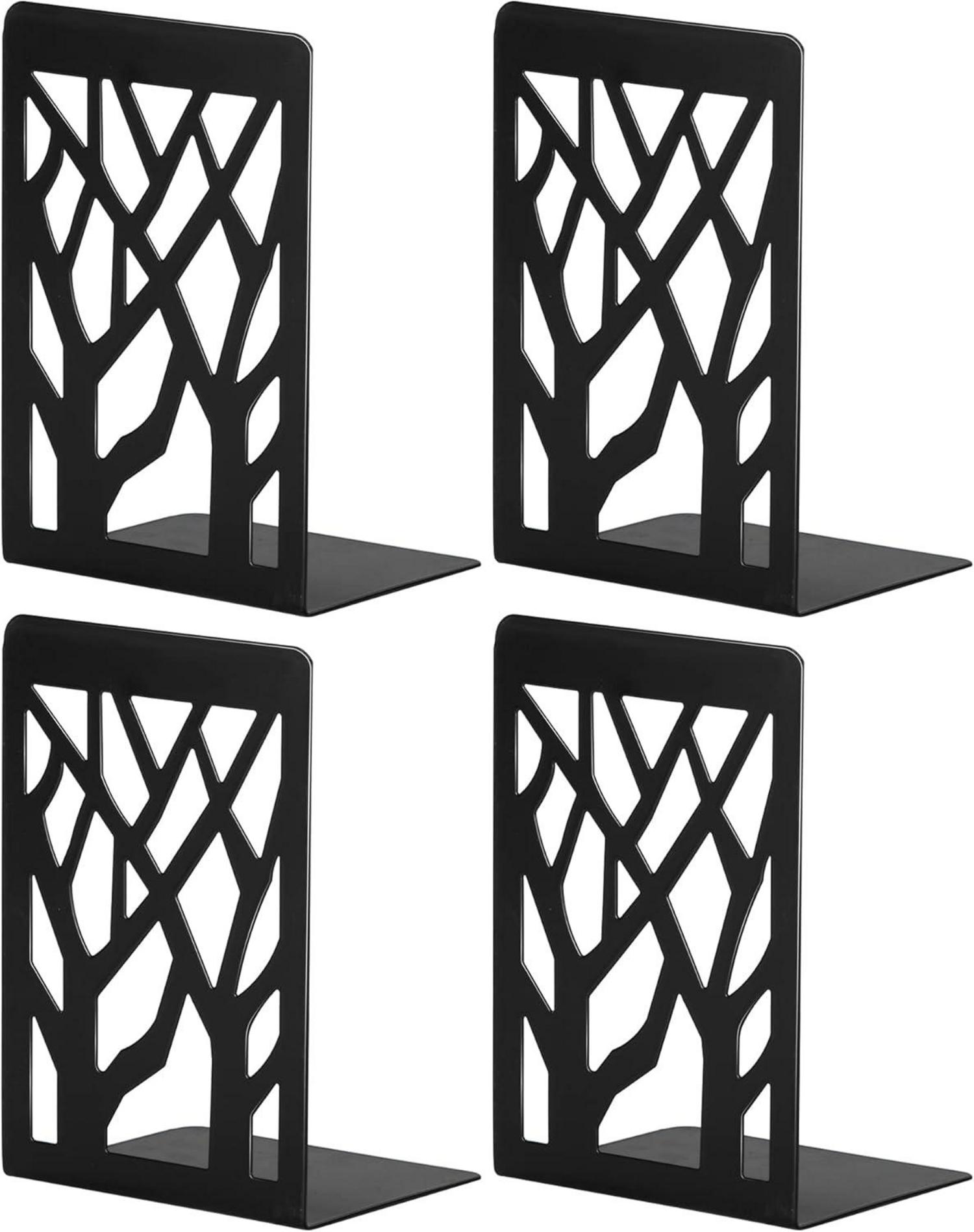 Buchstütze Book holder Metall Schwarz 2 Paar