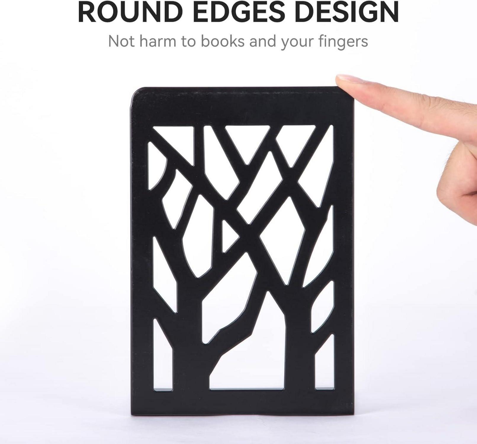 Buchstütze Book holder Metall Schwarz 2 Paar