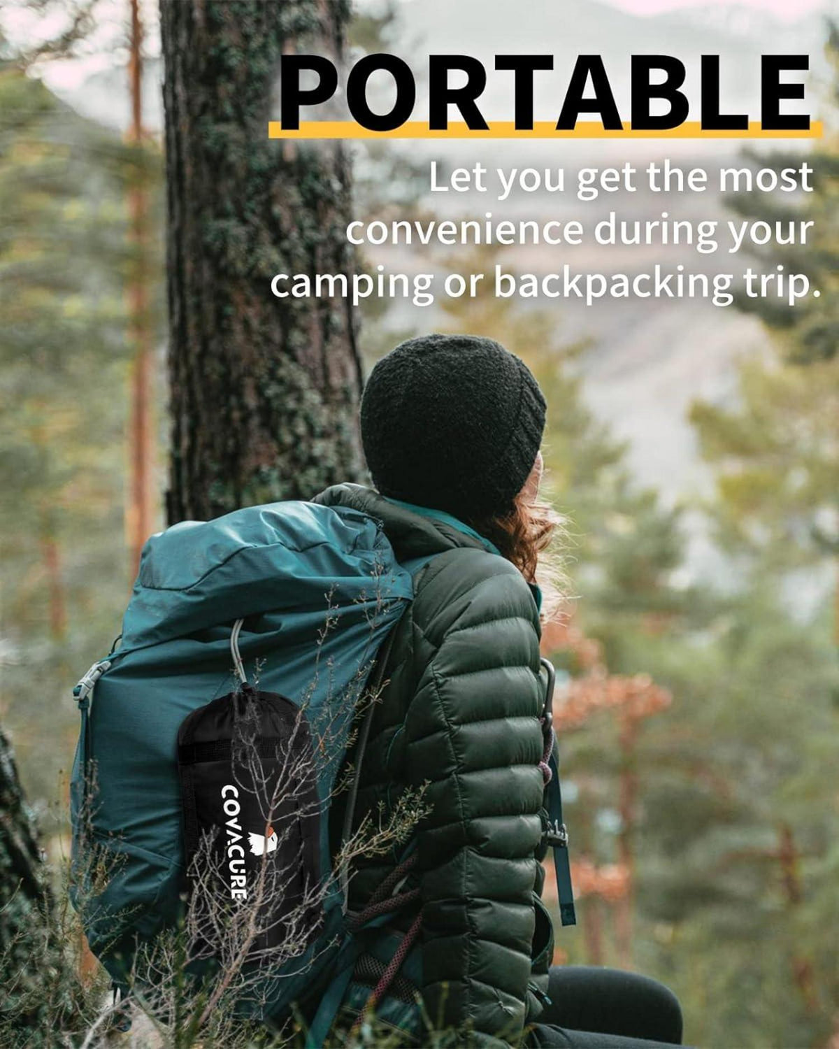 Ultraleichter COVACURE Schlafsack für Outdoor Camping 4 Jahreszeiten