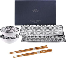 Japanisches Porzellan Sushi Set 6-teilig für 2 Personen