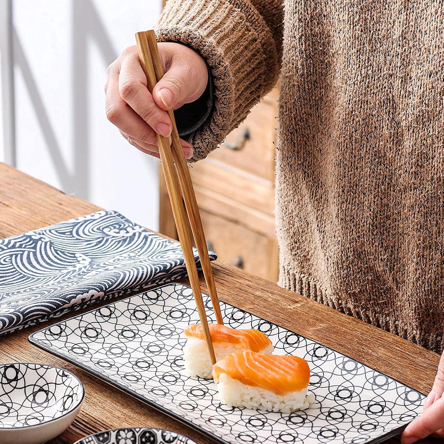 Japanisches Sushi Set für 2 Personen Porzellan Essgeschirr 6-teilig