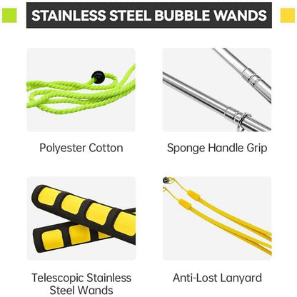 Riesenseifenblasen Set aus Edelstahl für Kinder, Outdoor