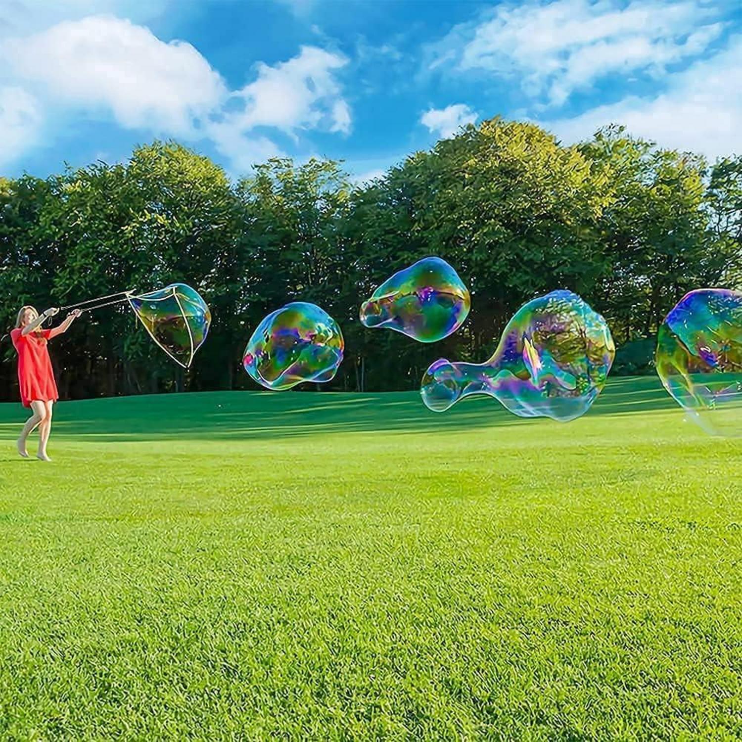Riesenseifenblasen Set Edelstahl Stäbe Teleskopisches Design Outdoor Spielzeug