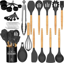 Küchenutensilien-Set 24-teilig mit  hitzebeständigem Silikon