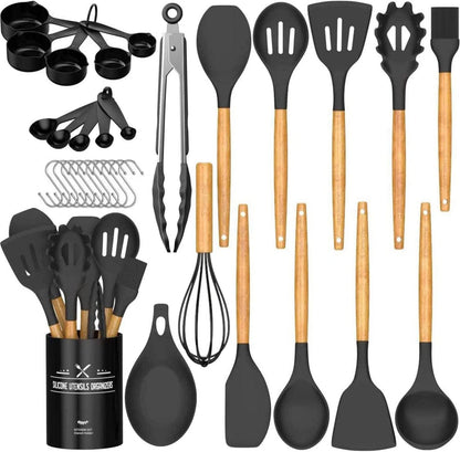 Küchenutensilien-Set 24-teilig mit  hitzebeständigem Silikon