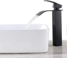 Wasserhahn Bad Wasserfall Schwarz Höhe 273mm