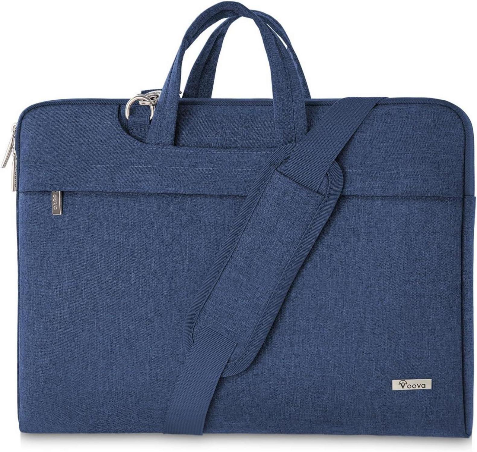 Voova Laptoptasche 17,3 Zoll Leicht Wasserdicht Schultergurt Blau
