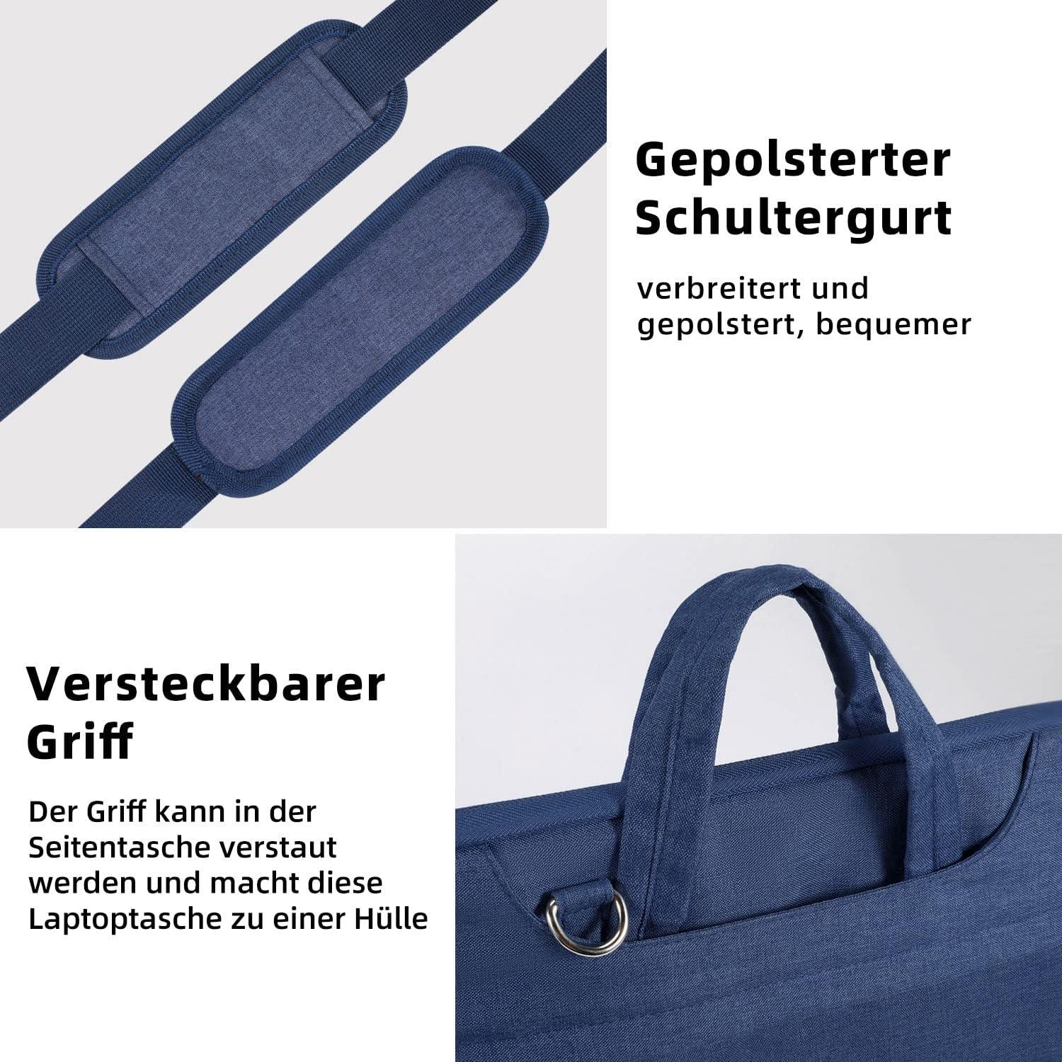 Voova Laptoptasche 17,3 Zoll Wasserdicht Blau Damen Herren