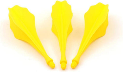 Integrierte Dartflüge 3er-Set robustes gelb Wellendesign