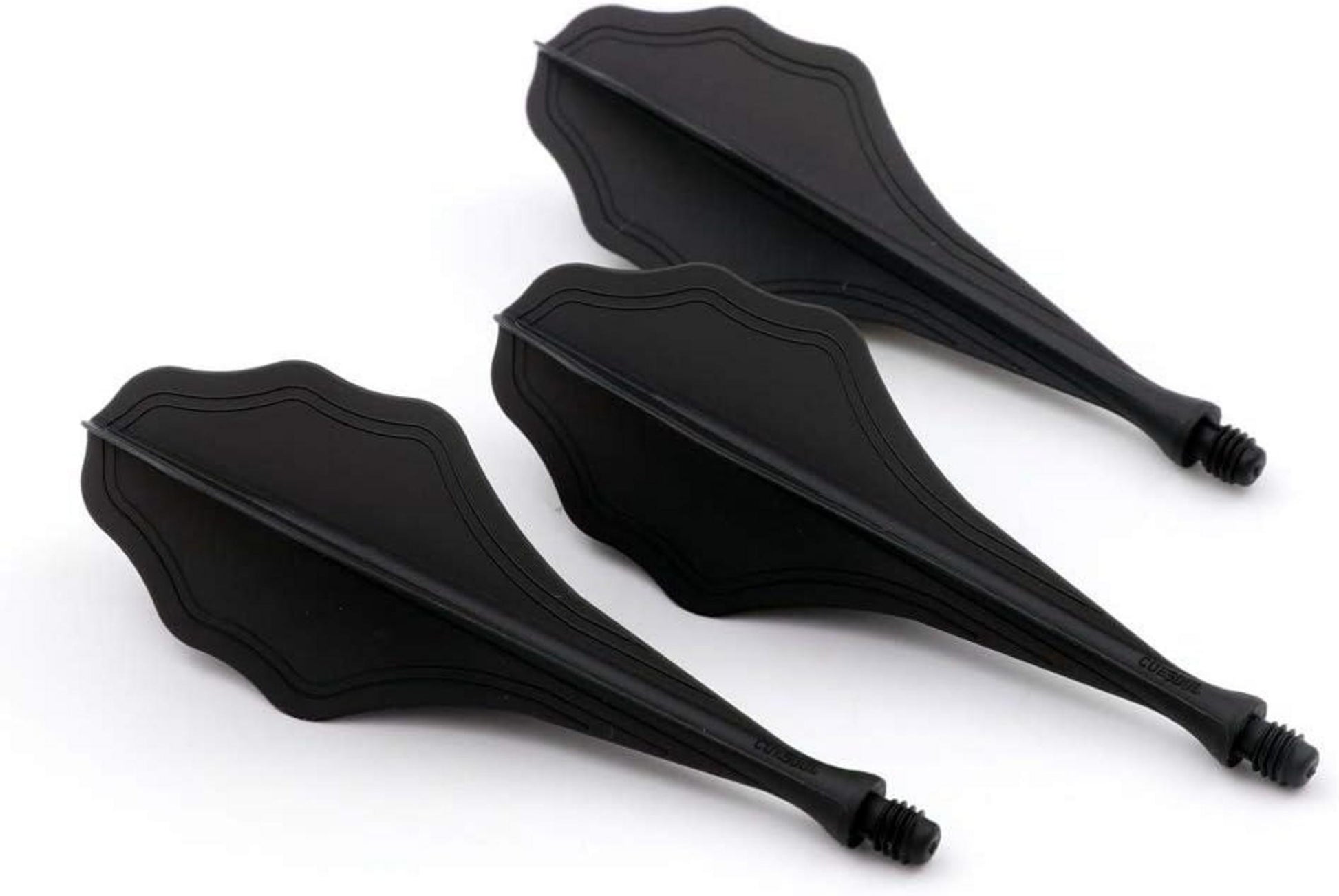 Integrierte Dartflüge 3er-Set Schwarz Welle verstärktes Design