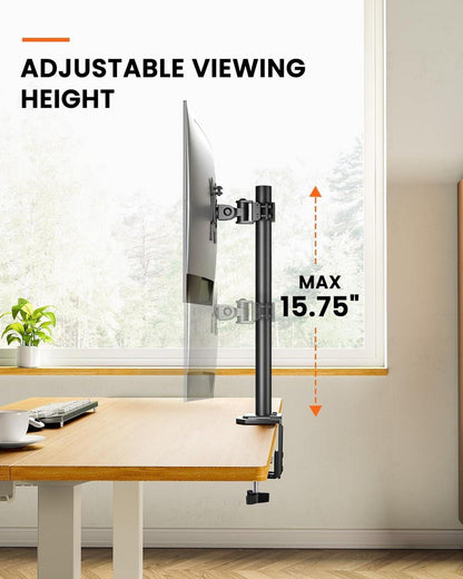ErGear Monitorhalter 1 Monitor 13-32 Zoll Höhenverstellbar 42 cm Stange