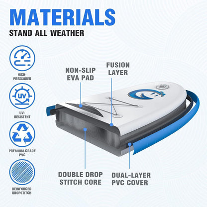 Aufblasbares SUP Paddle Board Set | Verstellbares