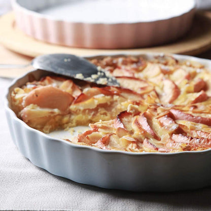 Tiefes Kuchengericht aus Porzellan – Backform für Kuchen & Auflauf 26cm