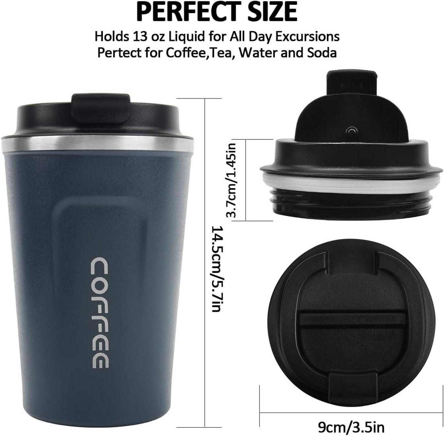 Schwarze Vakuum-Kaffeetasse aus Edelstahl 304 doppe halten heiß/ kalt