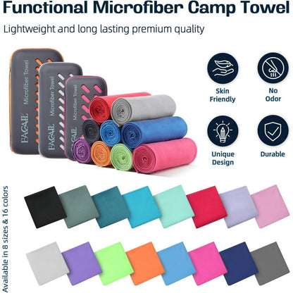 Mikrofaser Handtuch Schnelltrocknend Atmungsaktiv Grün XS