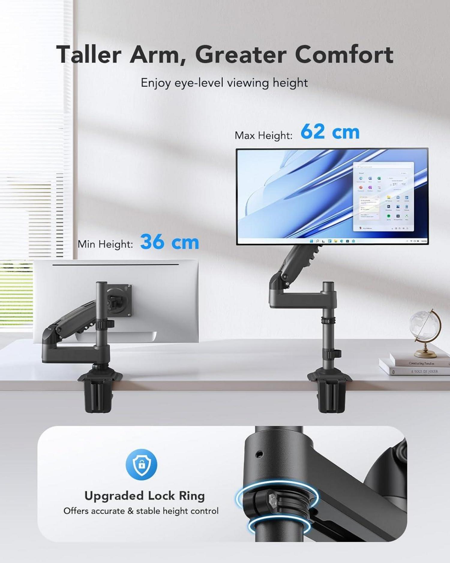 Monitor Halterung 13-32 Zoll LCD LED Bildschirm Gasdruckfeder 360° Drehbar