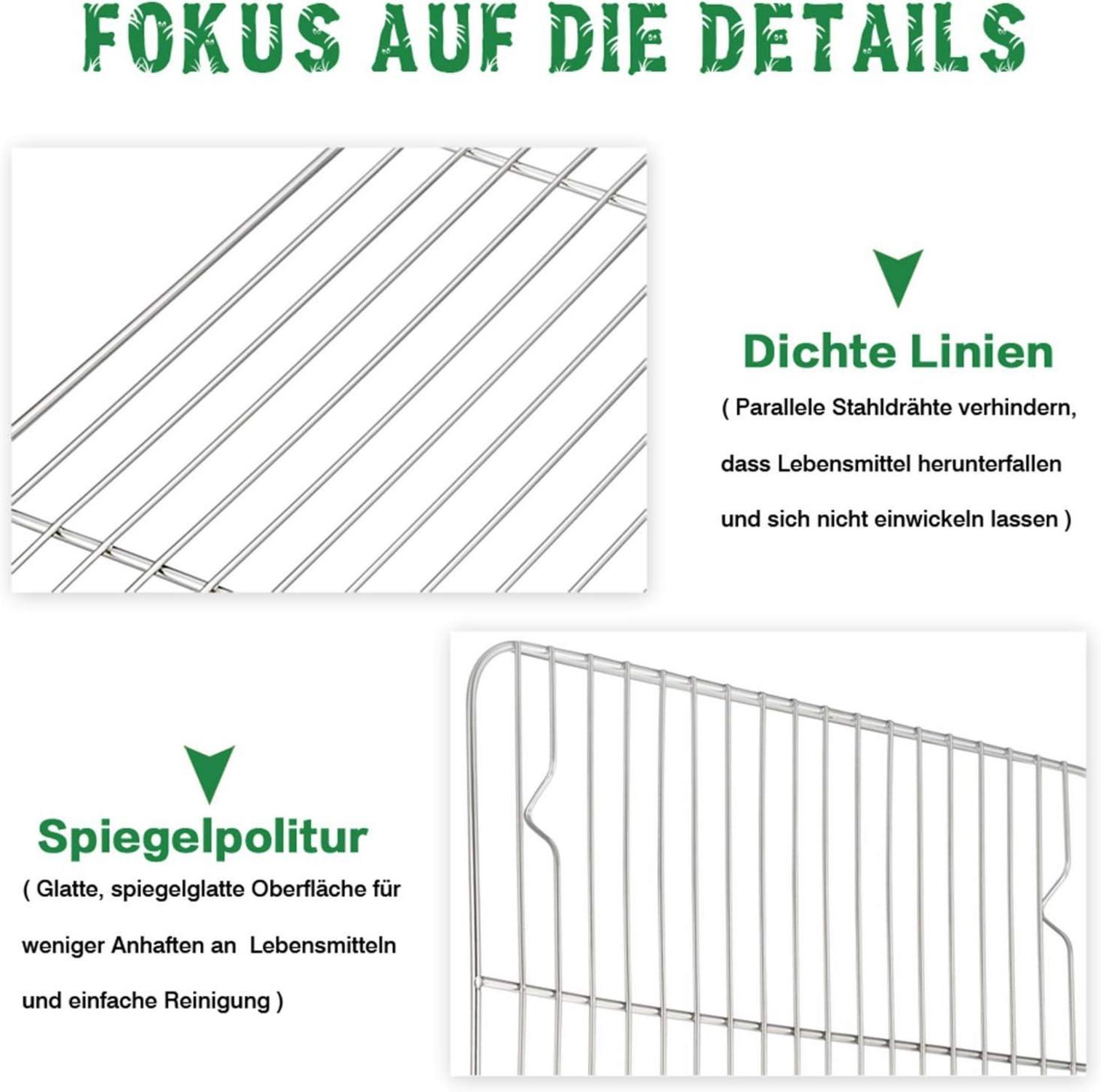 Auskühlgitter Edelstahl 2er-Set 21,5 x 16 cm Rostfrei Spülmaschinenfest