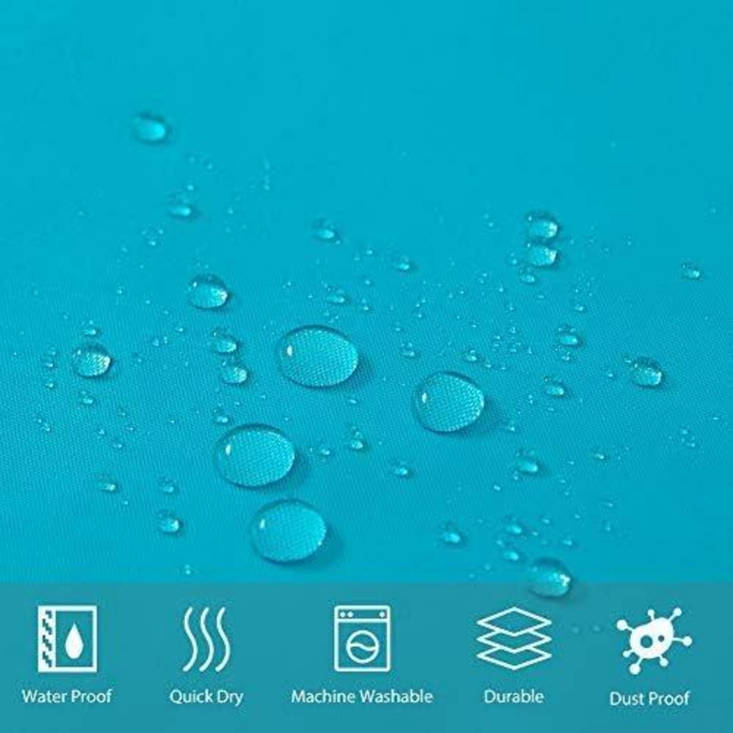 Duschvorhang Überlänge Aquamarine 275x180cm Anti-schimmel Antibakteriell