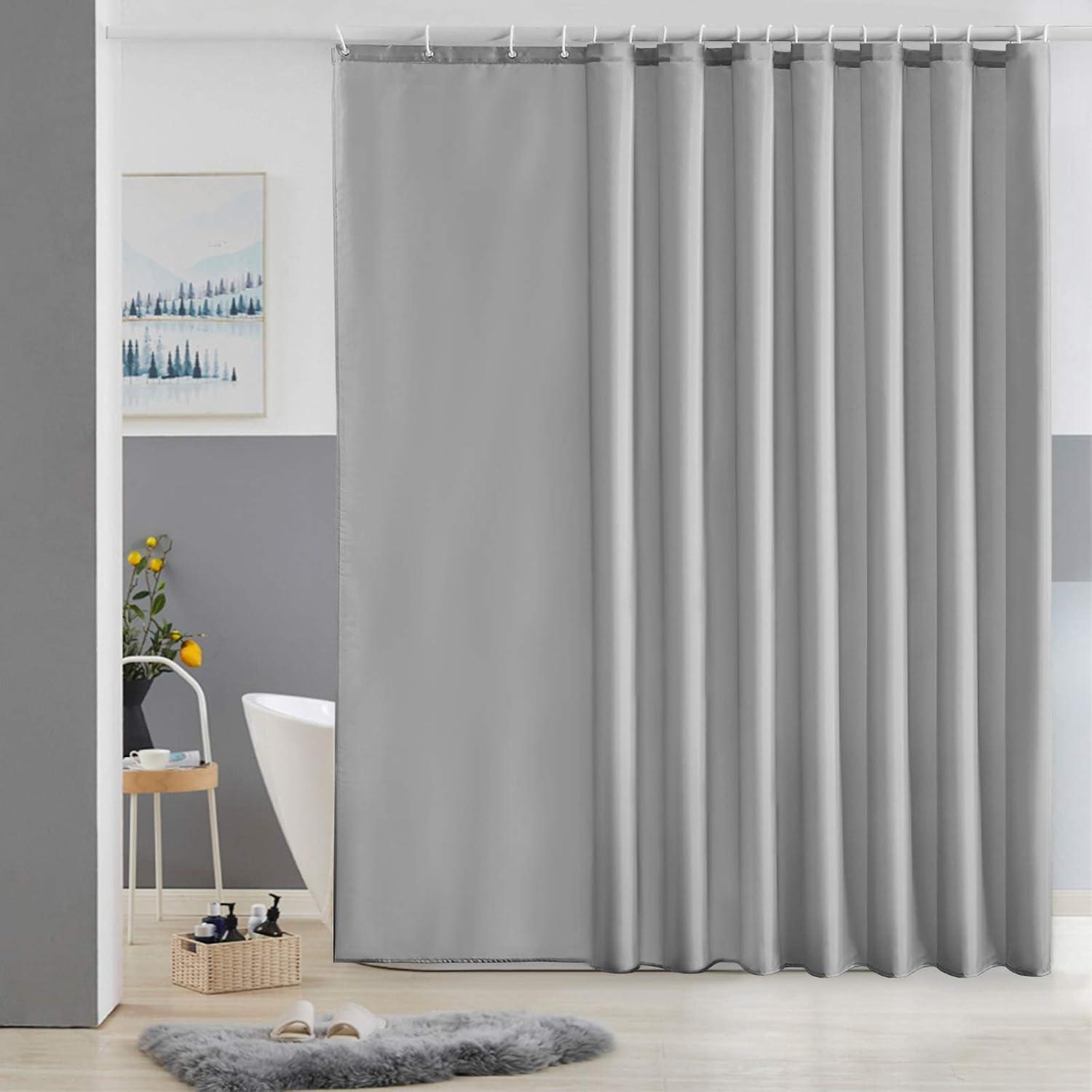 Duschvorhang Anti-schimmel 275x180cm Grau Antibakteriell