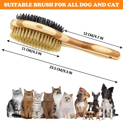 Doppelbürste für Hunde und Katzen, Hundebürste für Knoten